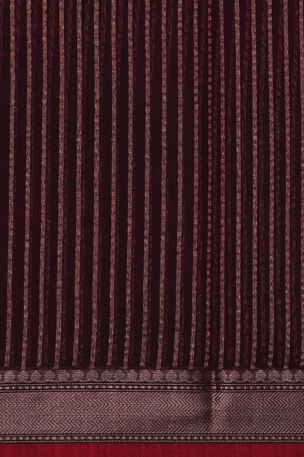 Image of Maroon Banarasi Cotton Silk Saree