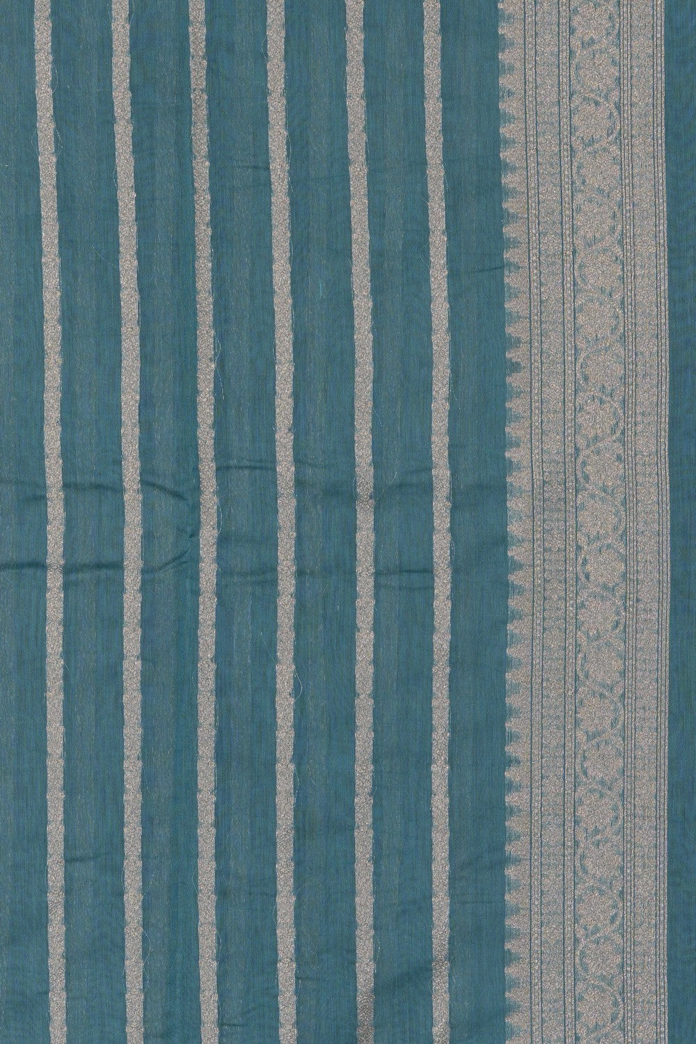 Image of Sage Green Banarasi Cotton Silk Saree
