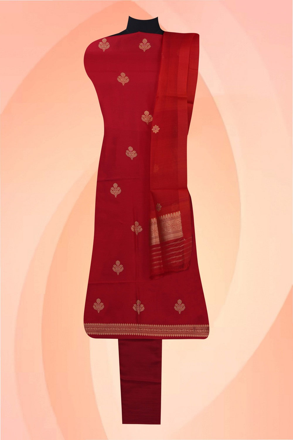 Image of Banarasi Silk Unstitched Suit (3 Pcs Set)