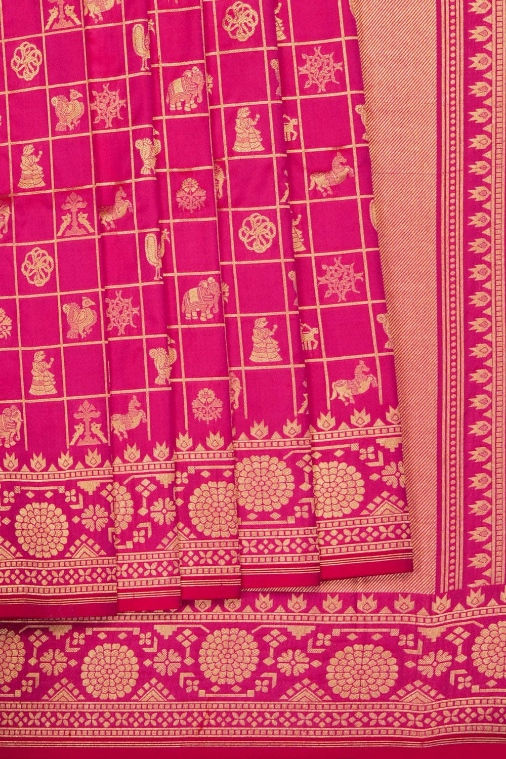 Image of Banarasi Silk Pink Saree
