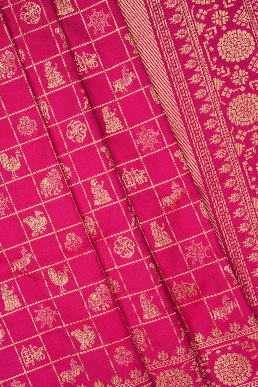 Image of Banarasi Silk Pink Saree