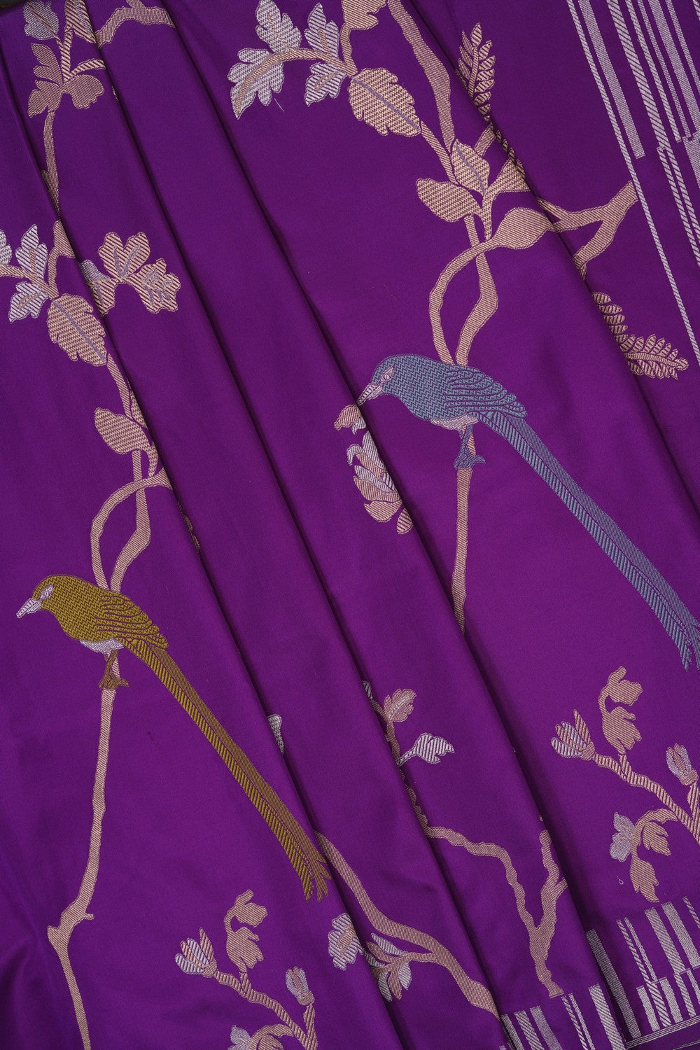 Image of Banarasi Silk Purple Saree