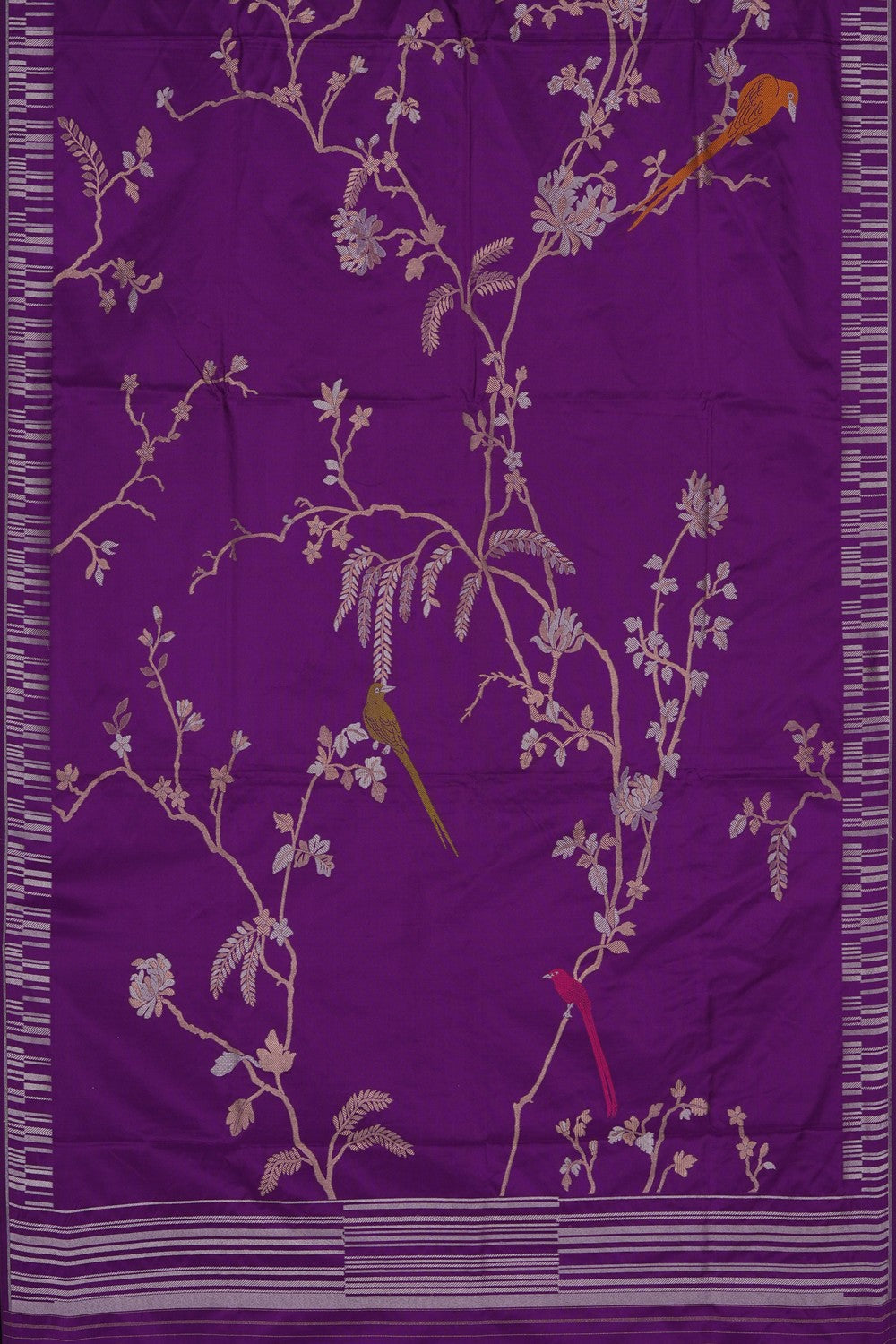 Image of Banarasi Silk Purple Saree