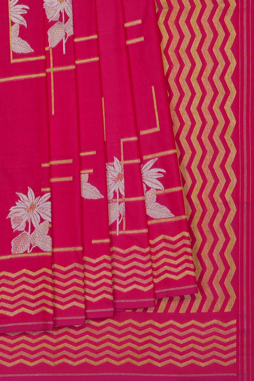 Image of Banarasi Silk Pink Saree