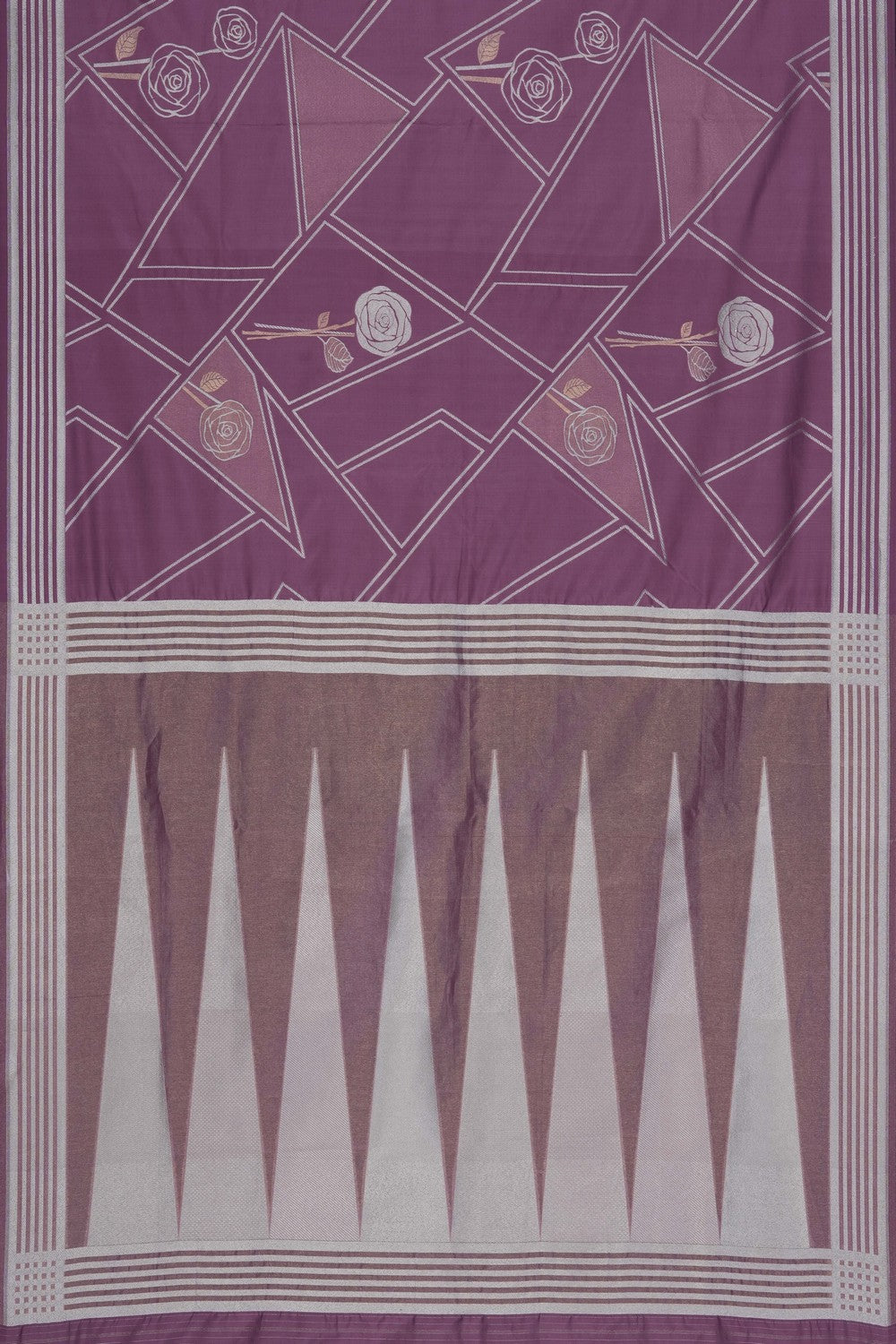 Image of Mauve Banarasi Silk Saree