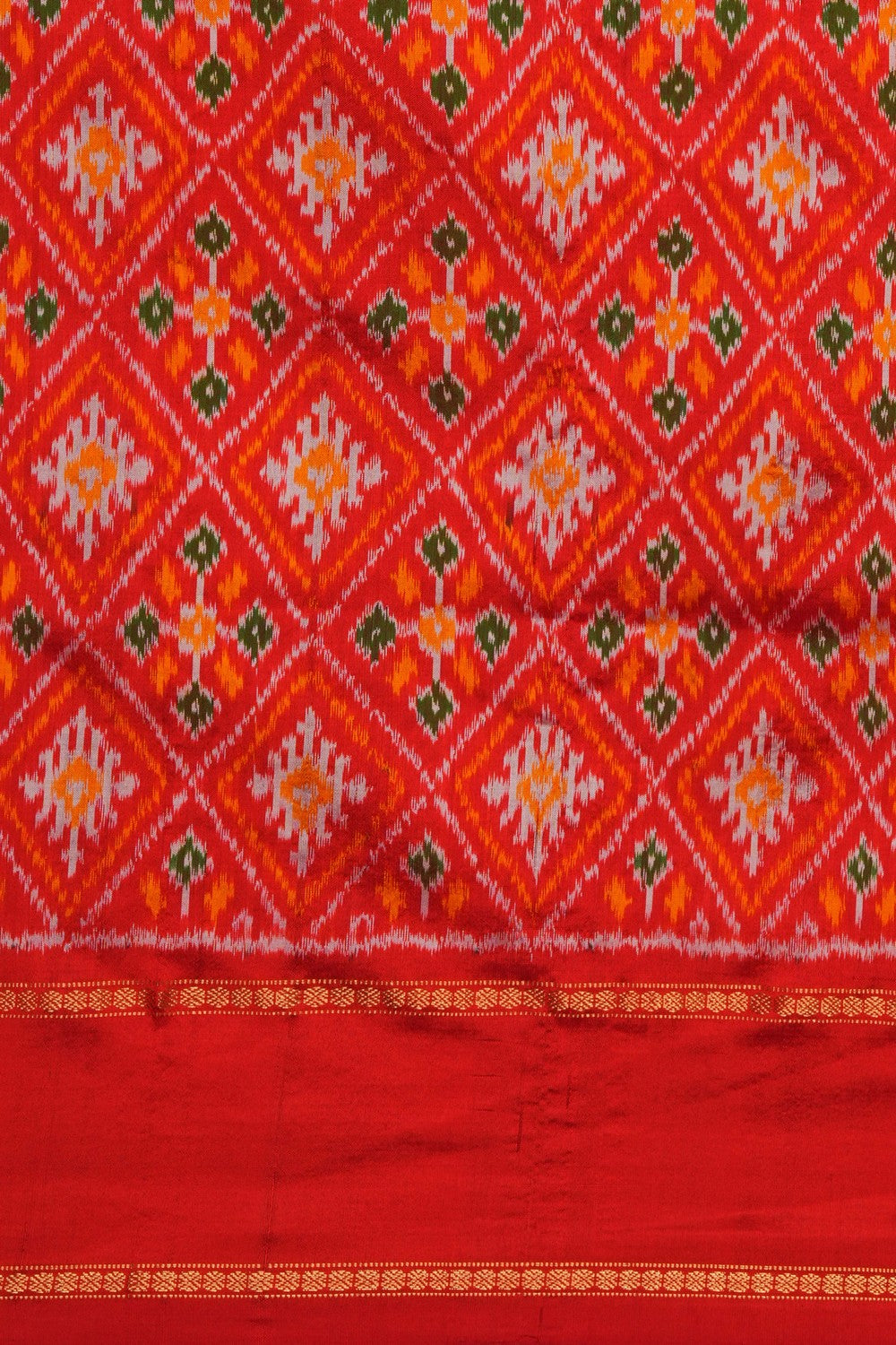 Image of Sea-Green Pochampally Silk Saree