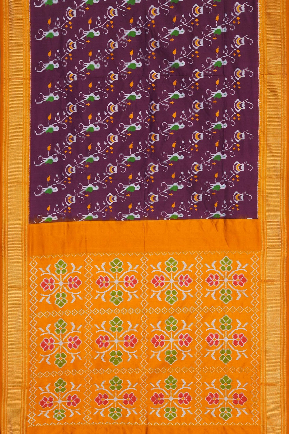 Image of Violet Pochampally Silk Saree