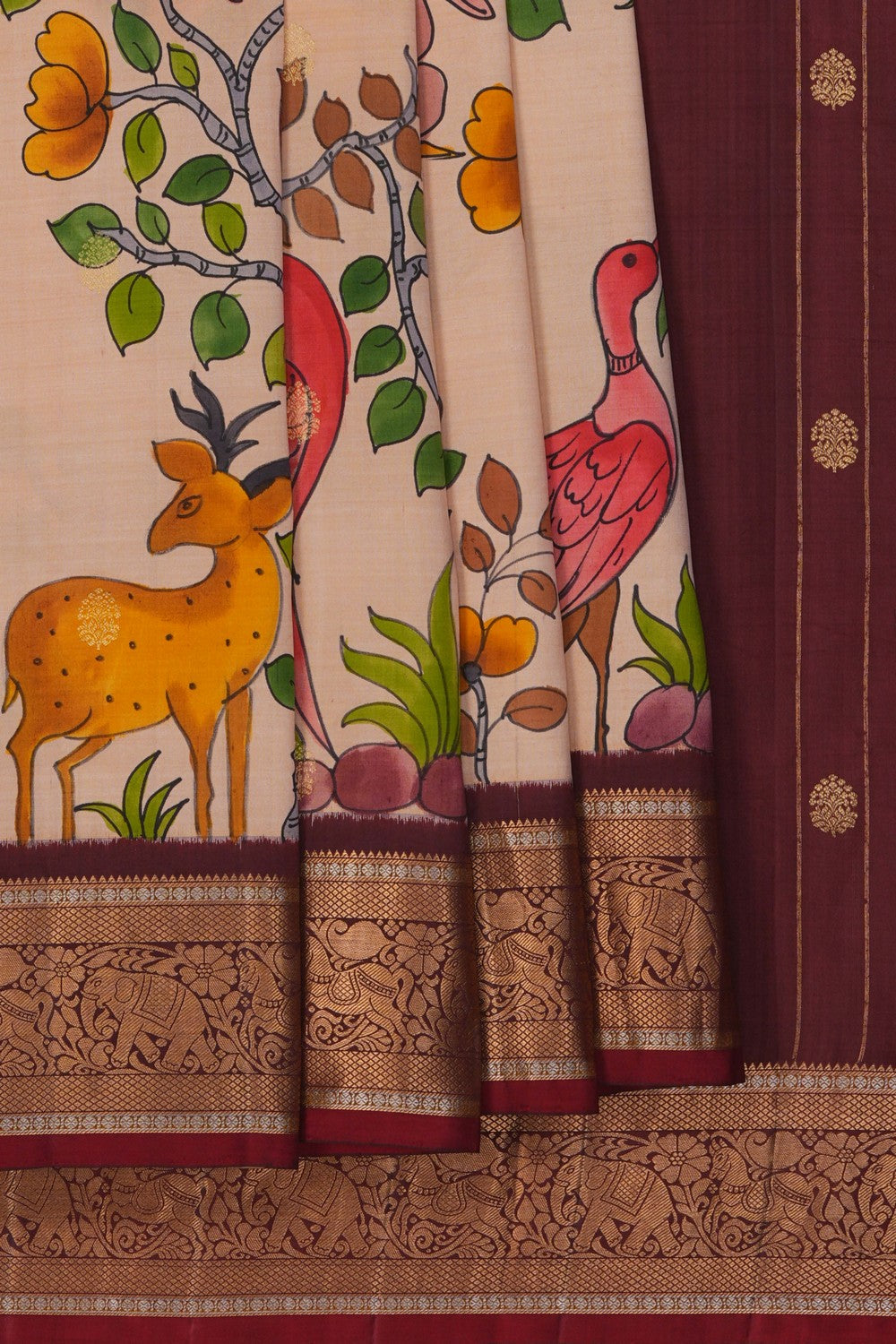 Image of A Fusion Pochampally Silk Saree
