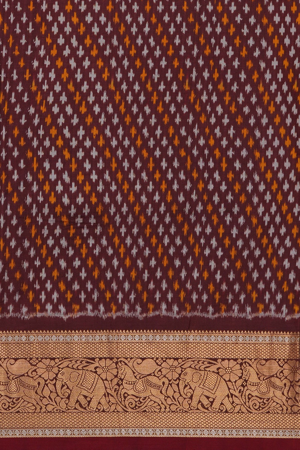 Image of A Fusion Pochampally Silk Saree