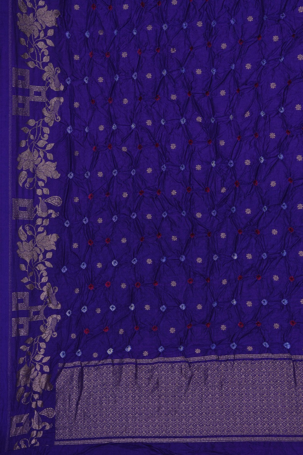Image of Purple Bandhani Silk Dupatta