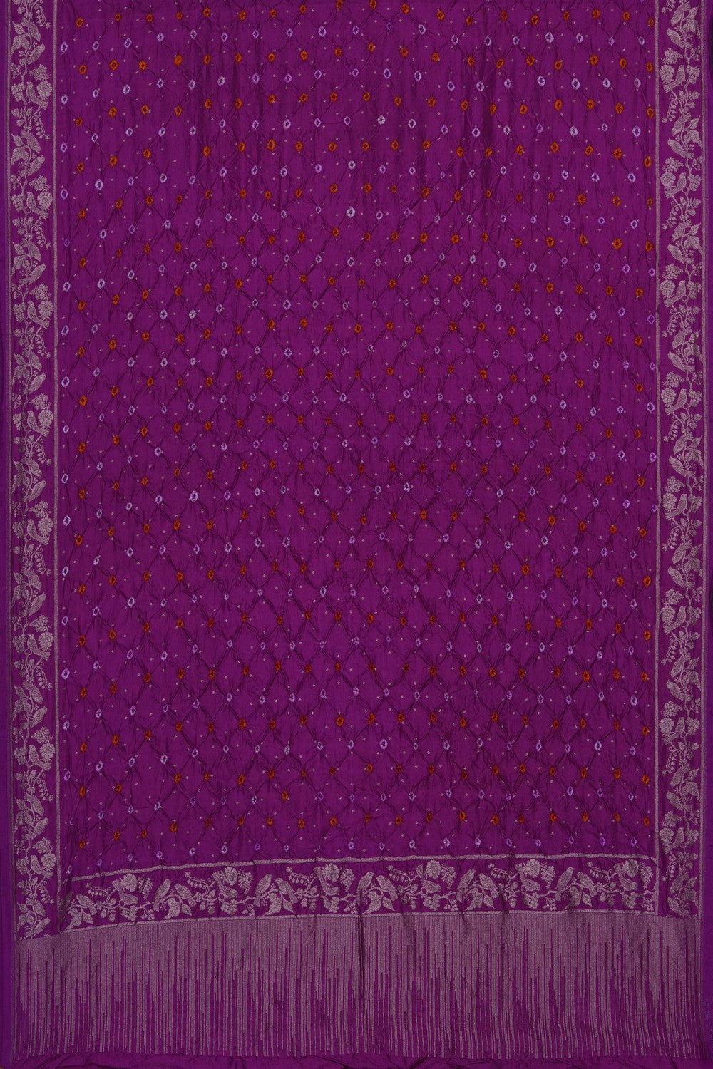 Image of Magenta Bandhani Silk Dupatta