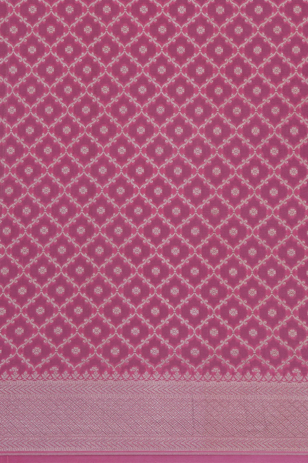 Image of Pink Banarasi Crepe Saree