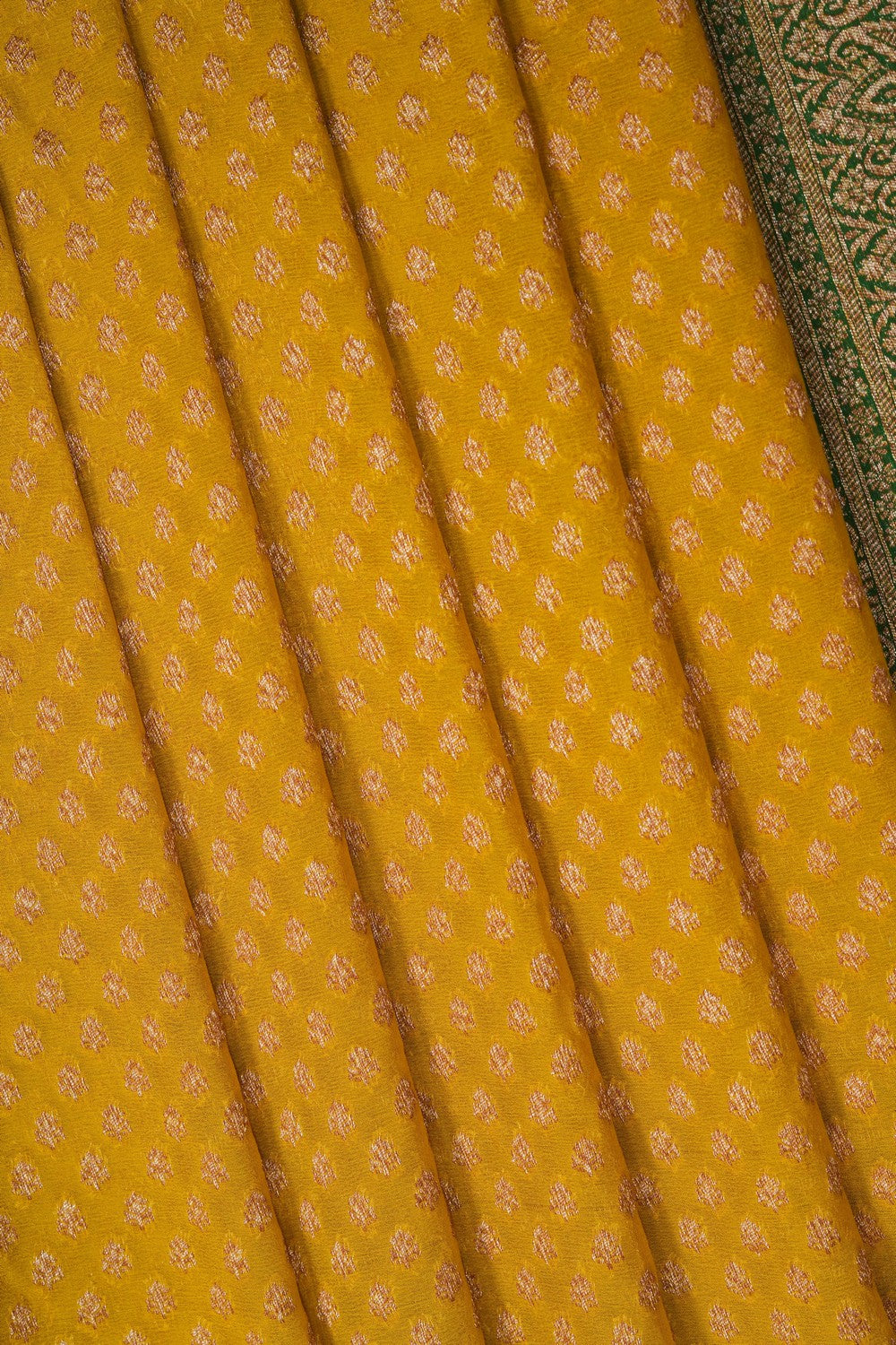 Image of Yellow Banarasi Georgette Saree