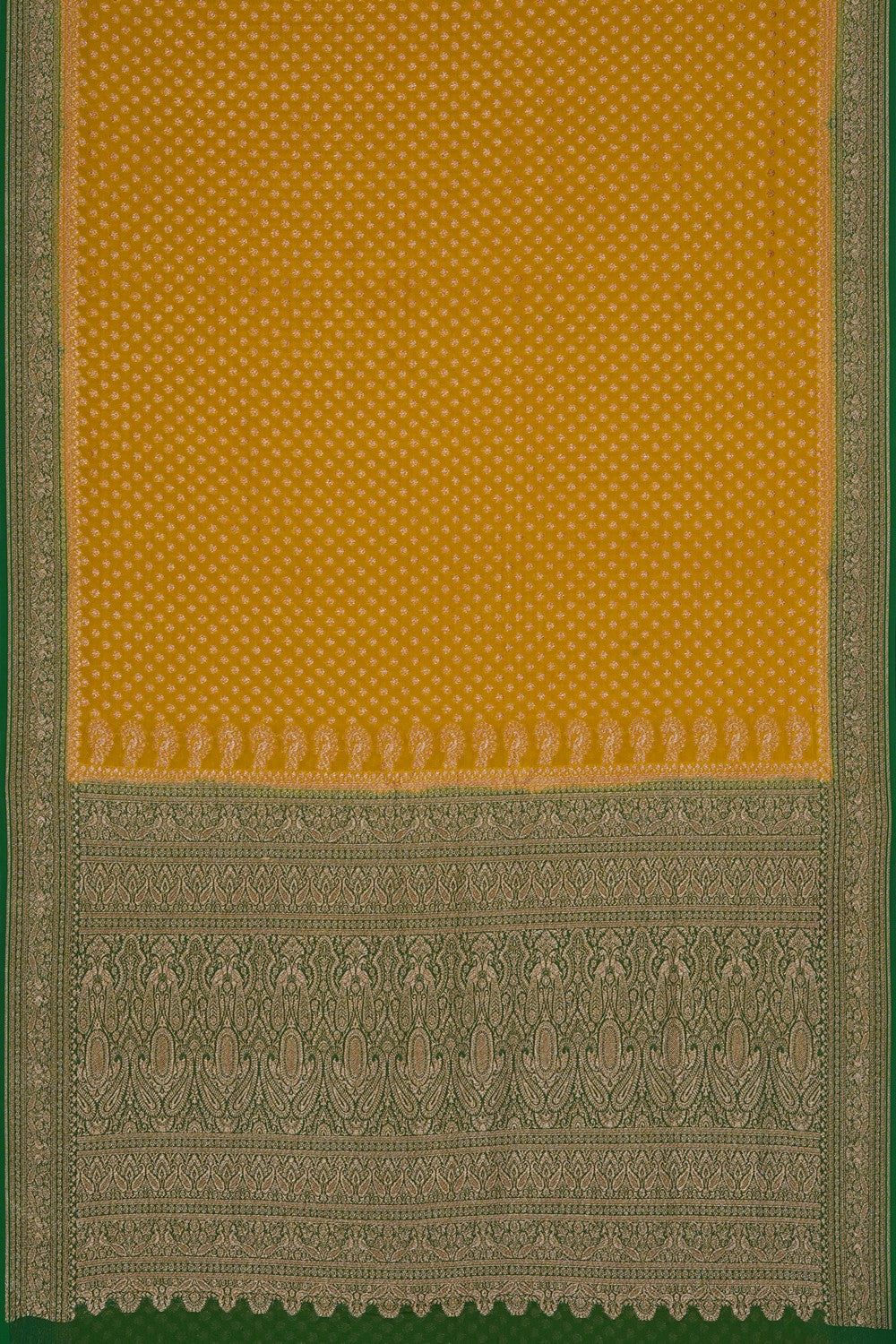Image of Yellow Banarasi Georgette Saree