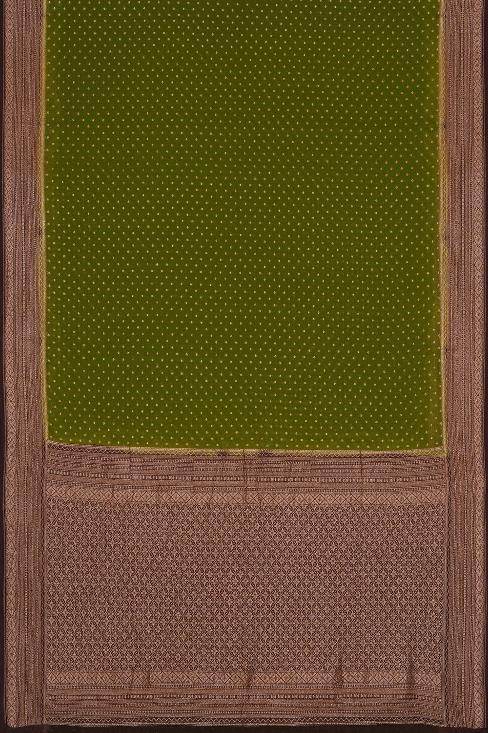Image of Green Banarasi Georgette Saree