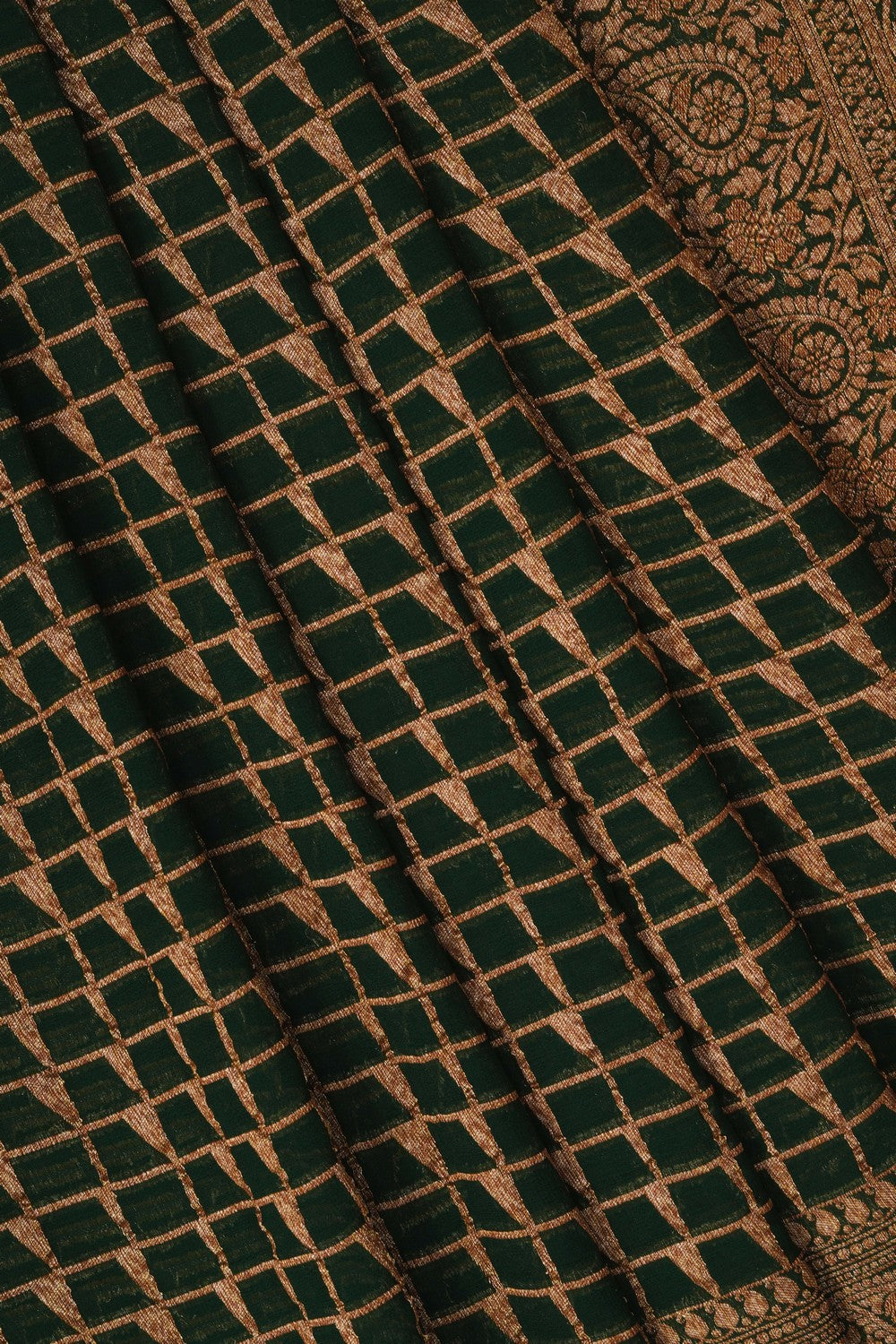 Image of Green Banarasi Georgette Saree