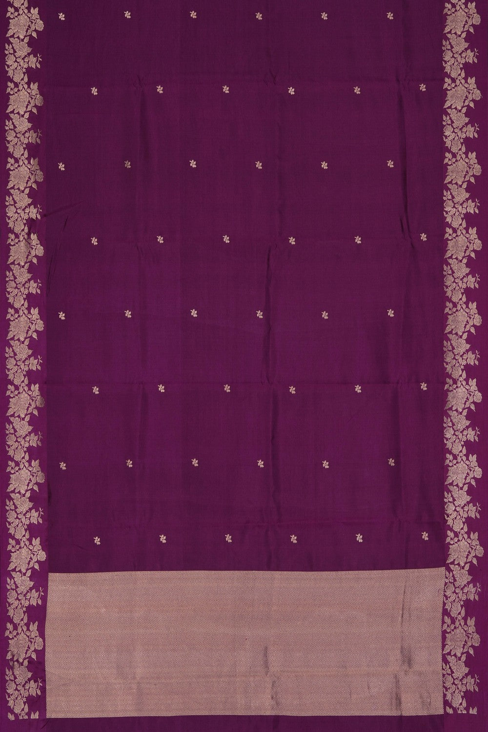 Image of Purple Banarasi Silk Saree