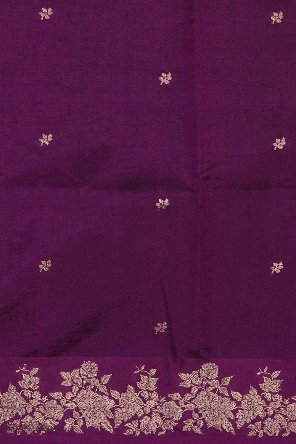 Image of Purple Banarasi Silk Saree
