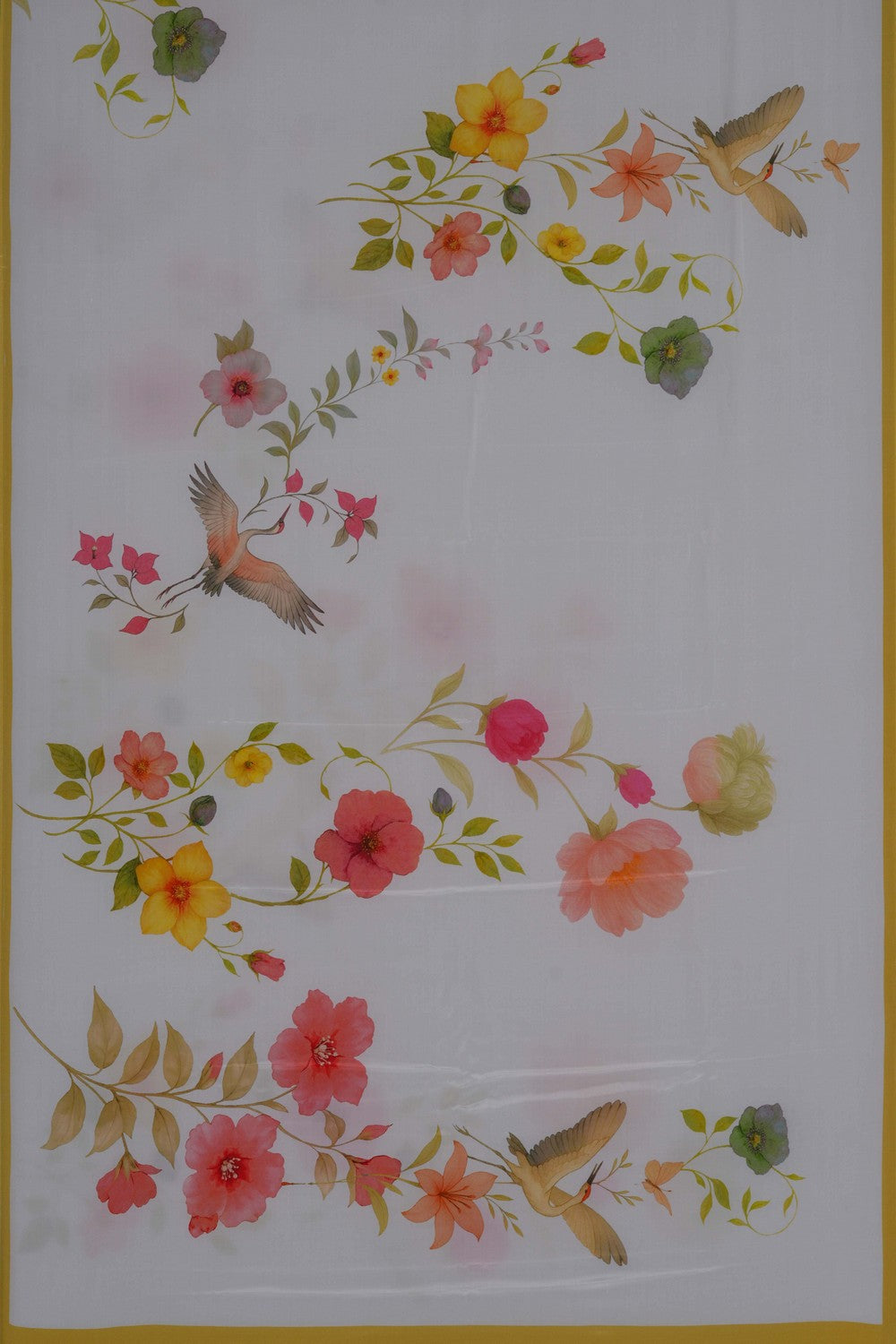 Image of A Floral Print Crepe Saree