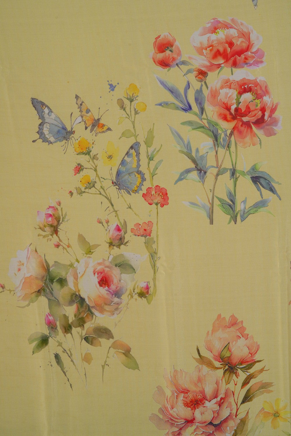 Image of A Floral Print Crepe Saree