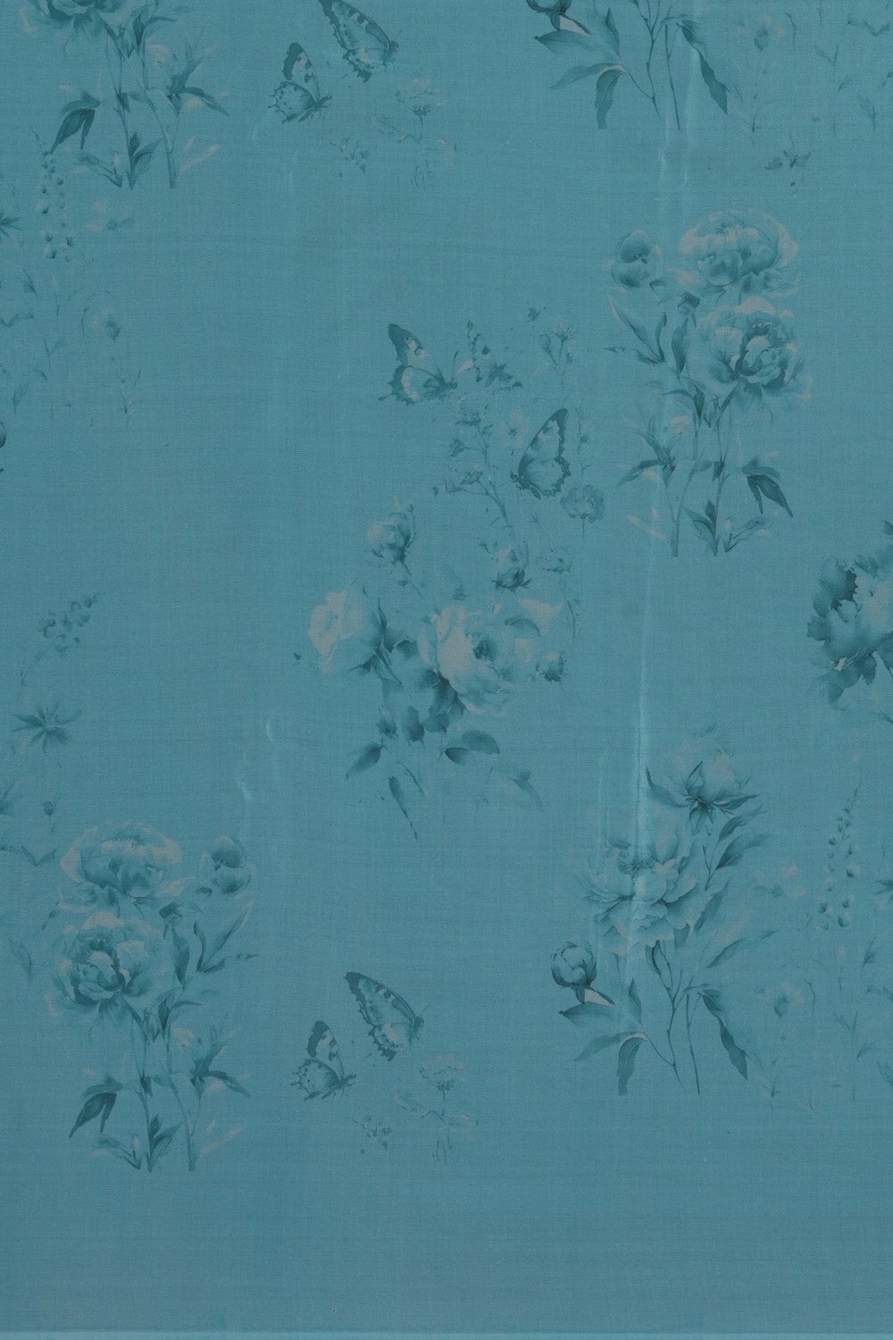 Image of A Floral Print Crepe Saree