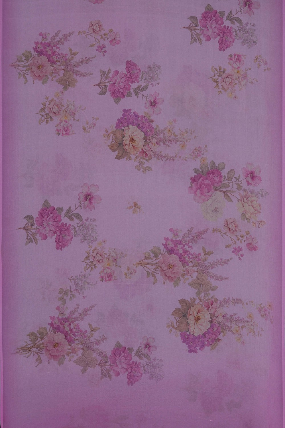 Image of A Floral Print Chiffon Saree