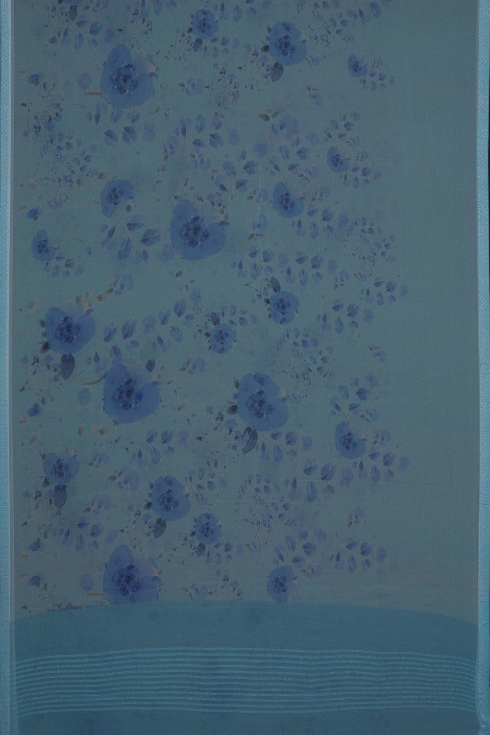 Image of A Floral Print Chiffon Saree