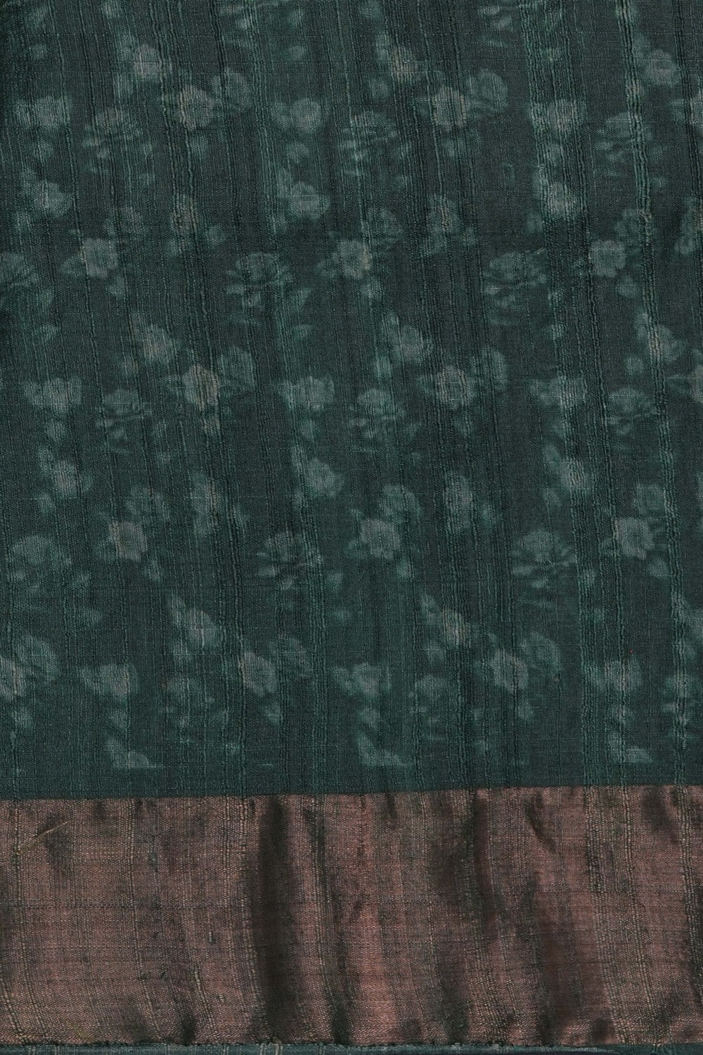 Image of Bottle-Green Desi Tussar Silk Saree