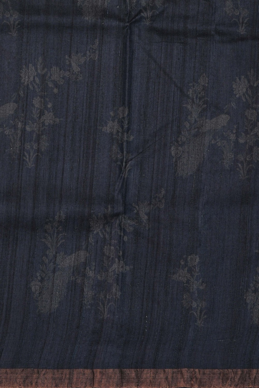 Image of Slate Grey Desi Tussar Silk Saree