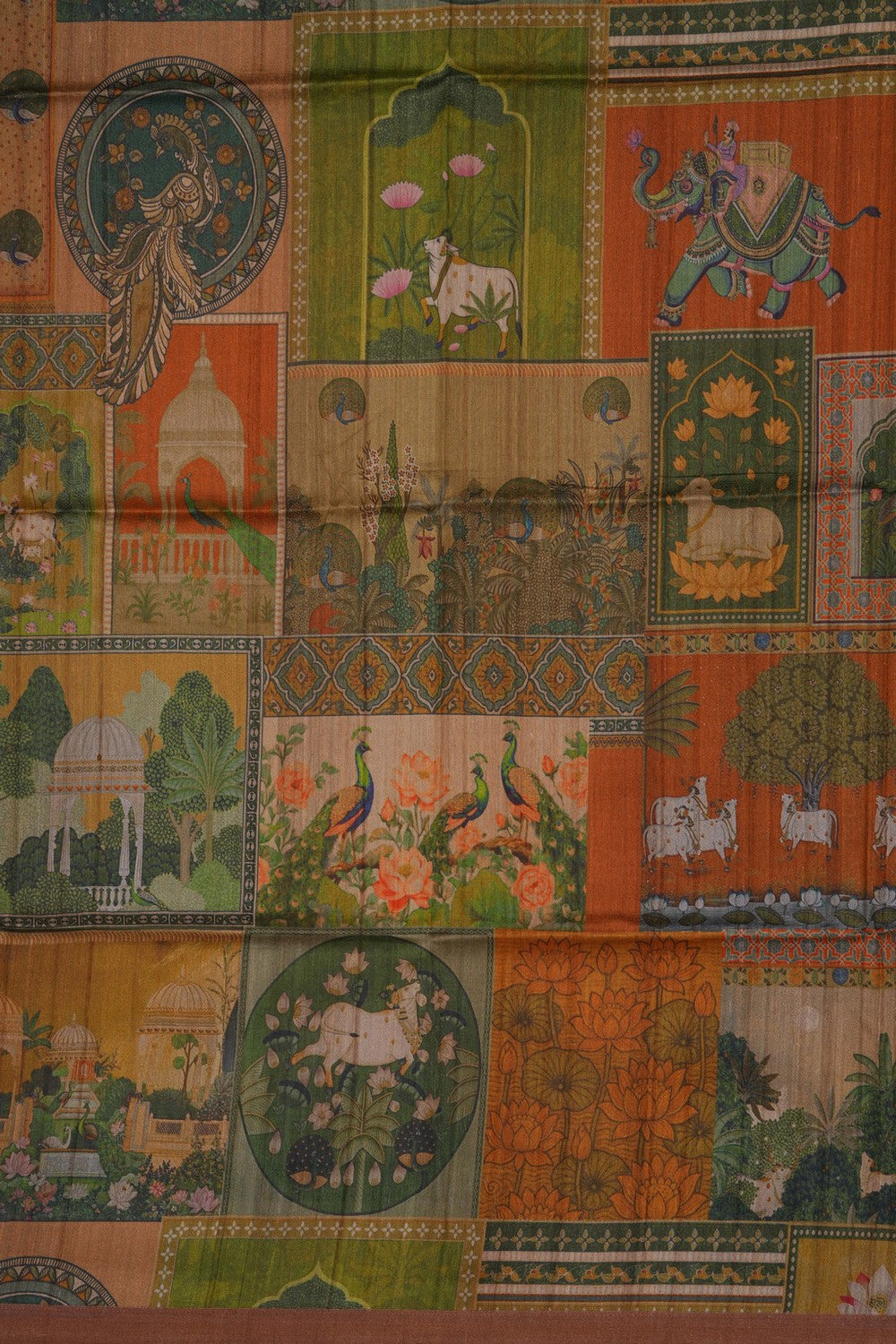 Image of Pichwai Art Desi Tussar Silk Saree