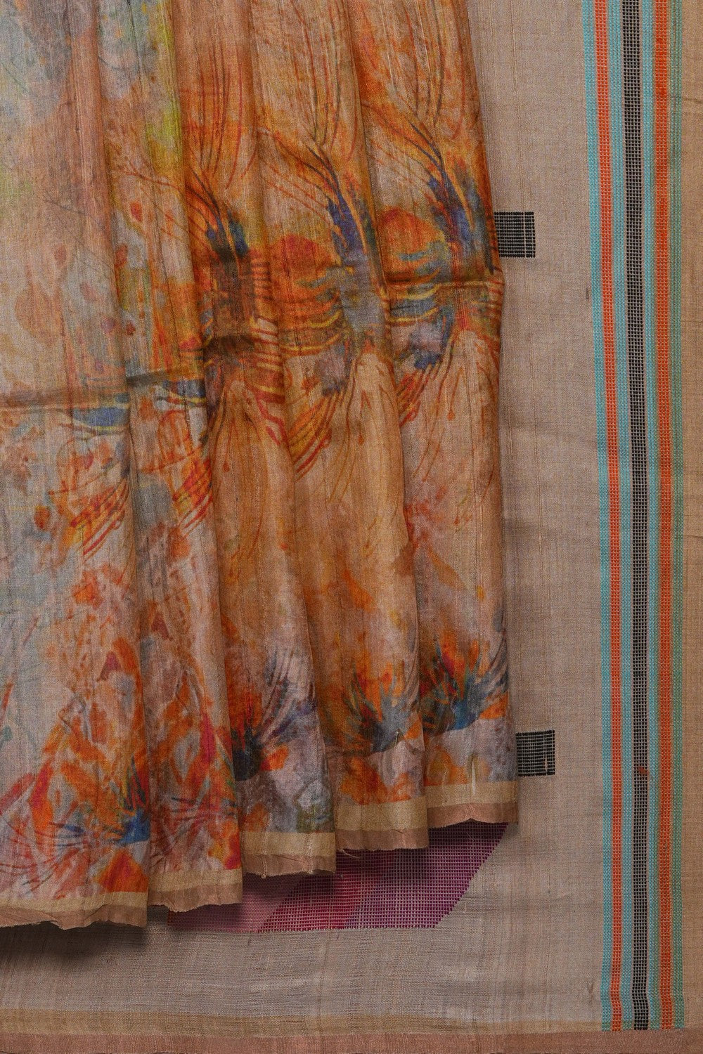 Image of Modern Art Desi Tussar Silk Saree