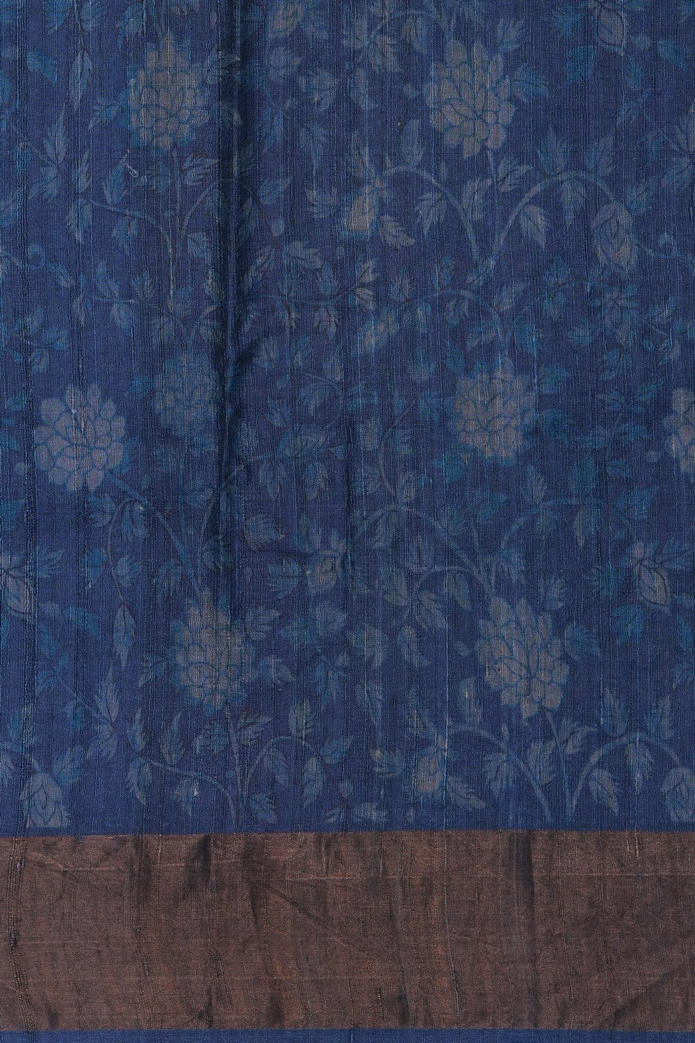 Image of Blue Desi Tussar Silk Saree