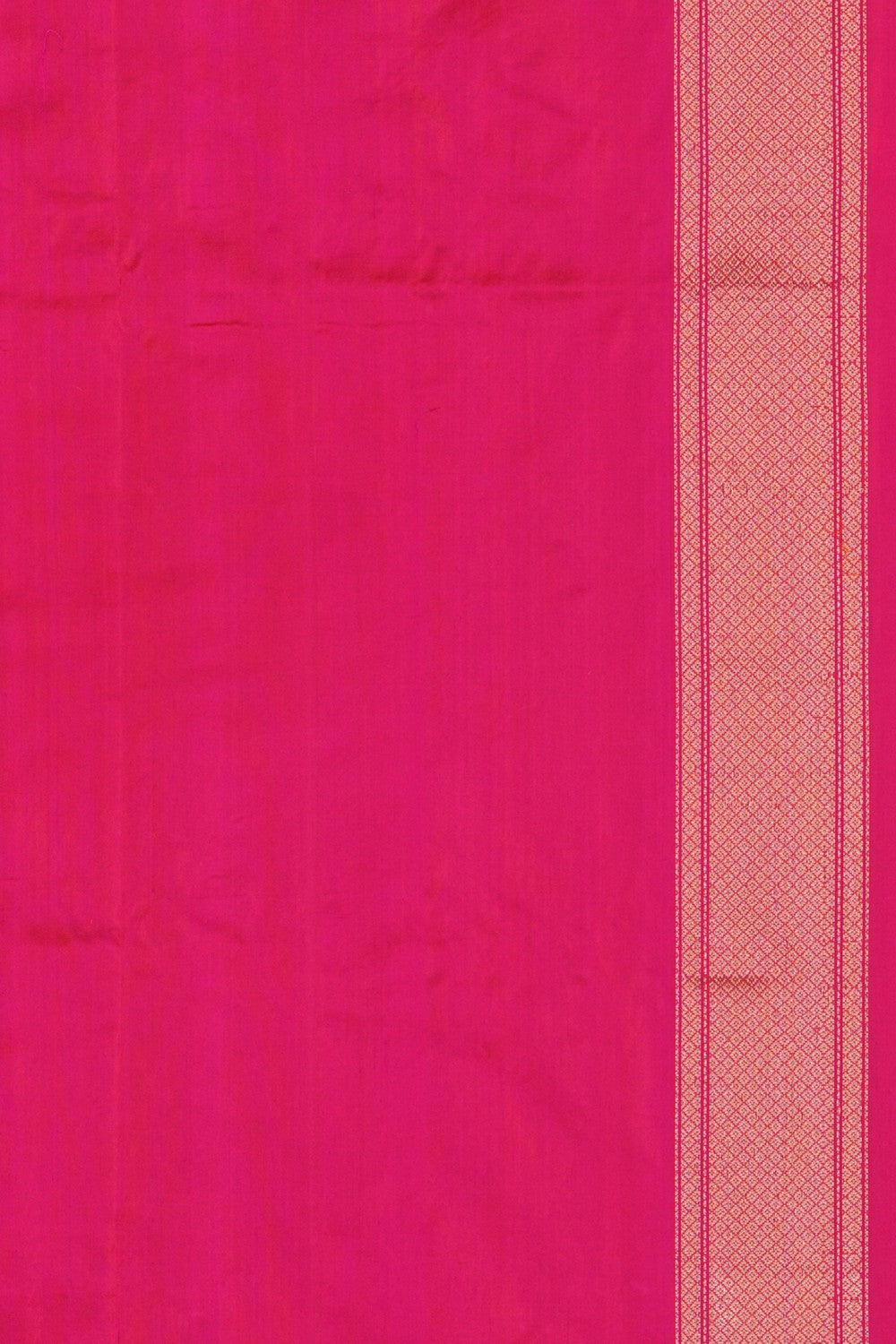 Image of Fuchsia-Pink Banarasi Silk Saree