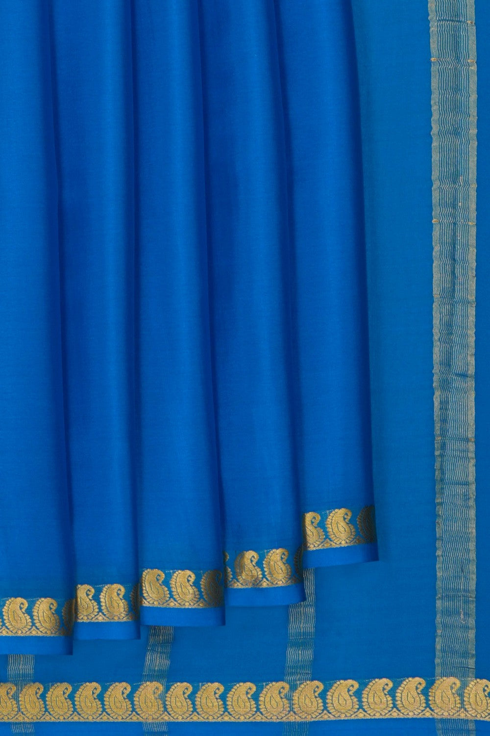Image of Blue Crepe Saree