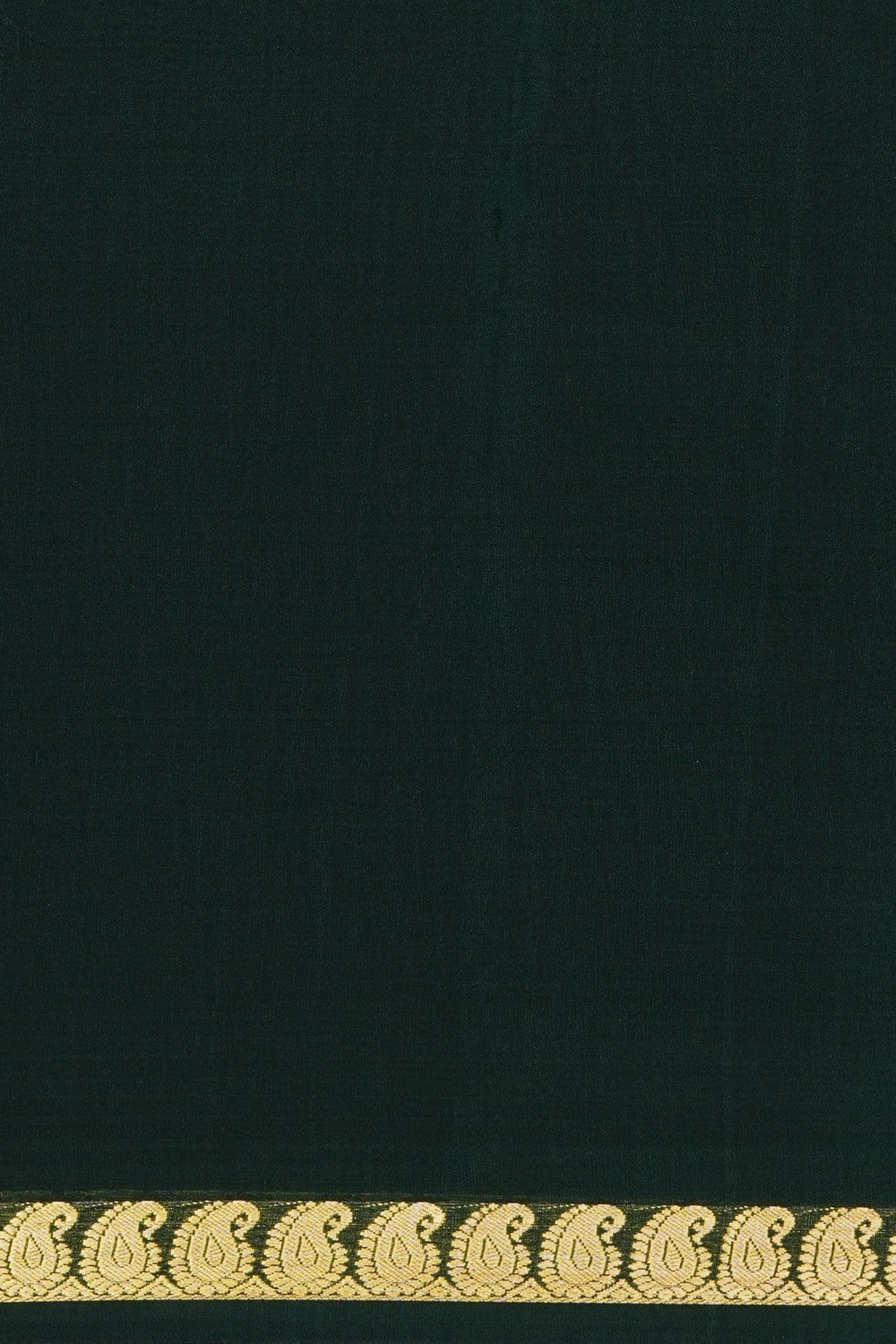 Image of Bottle-Green Crepe Saree