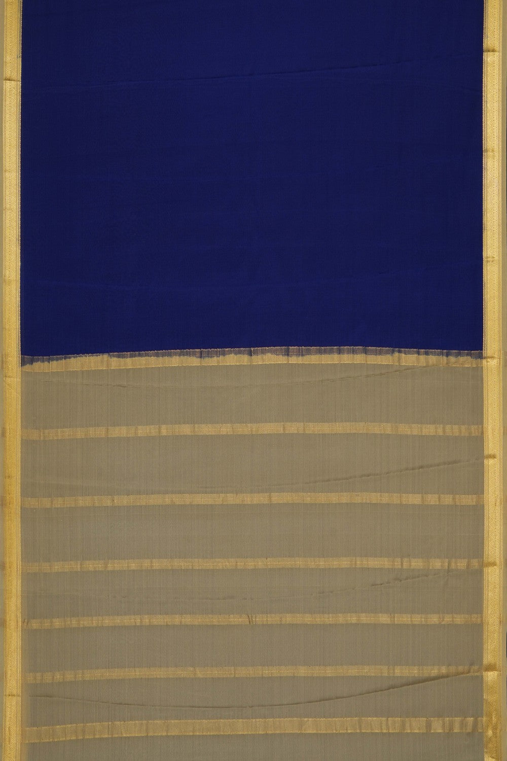 Image of Indigo Blue Crepe Saree