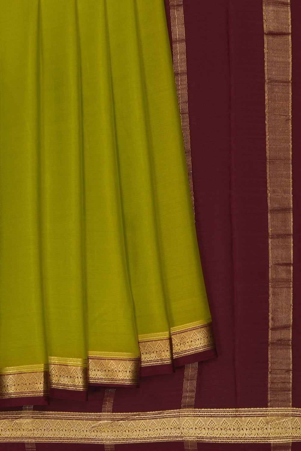 Image of Spring Green Crepe Saree