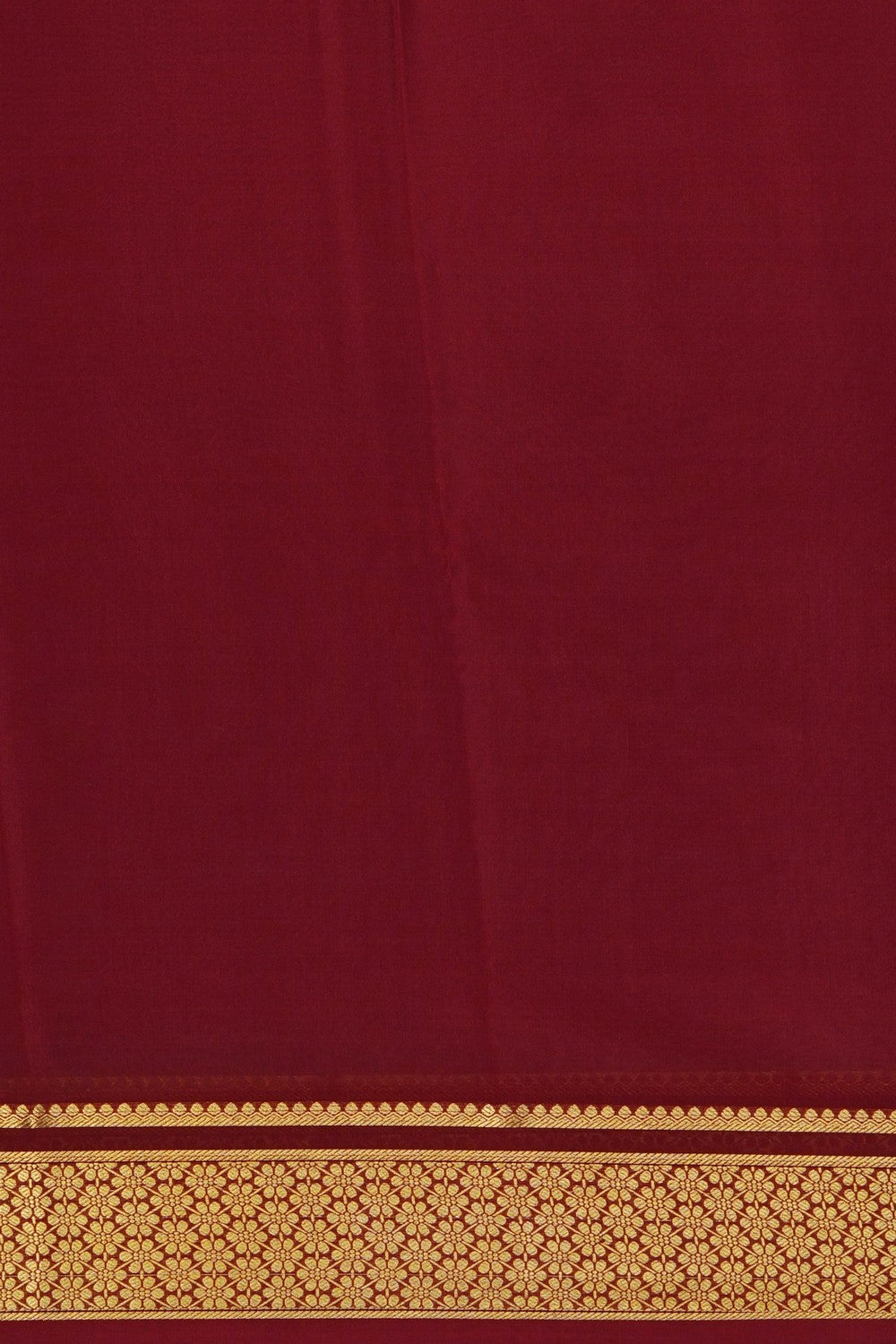 Image of Ivory-white Crepe Saree