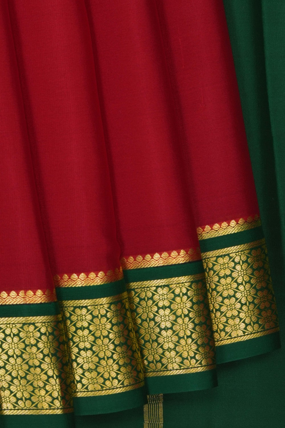 Image of Red Crepe Saree