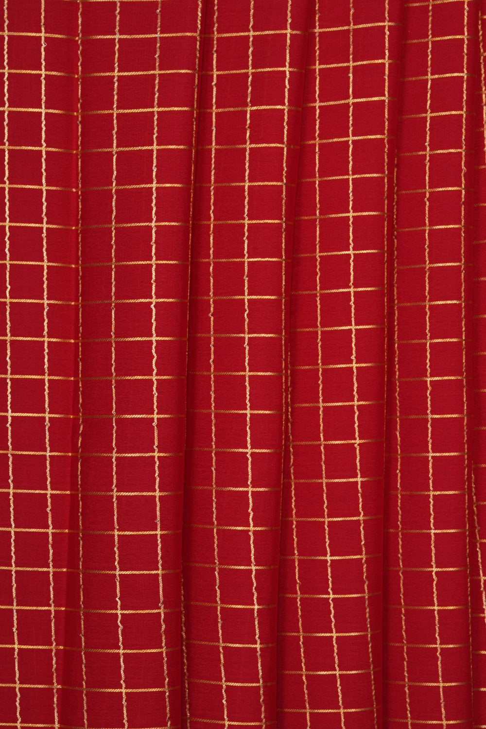Image of Red Crepe Saree