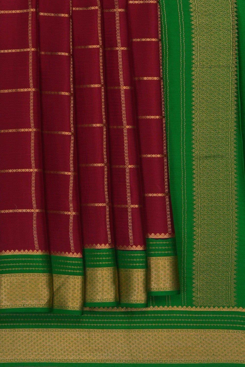 Image of Red Crepe Saree