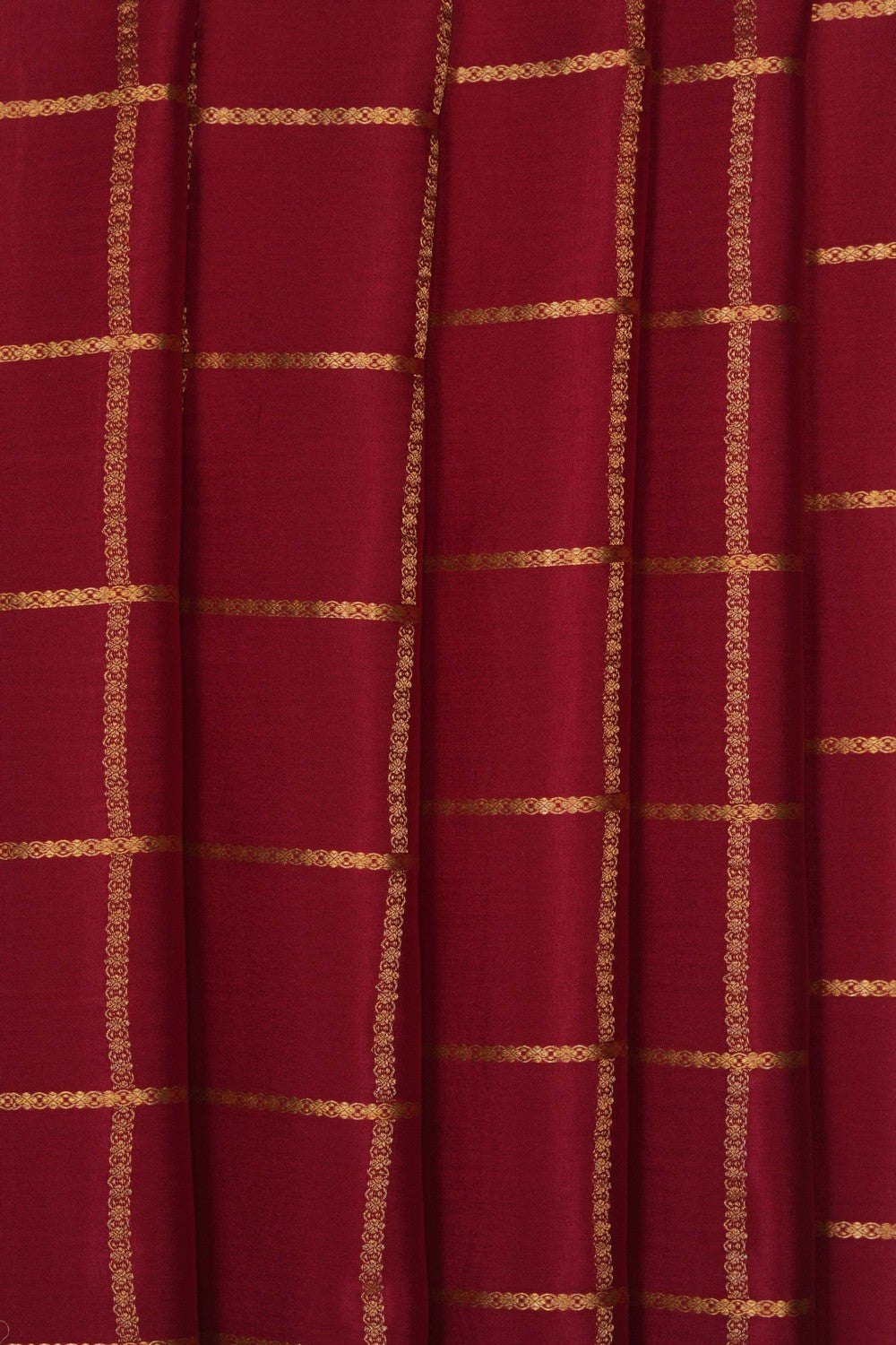 Image of Red Crepe Saree