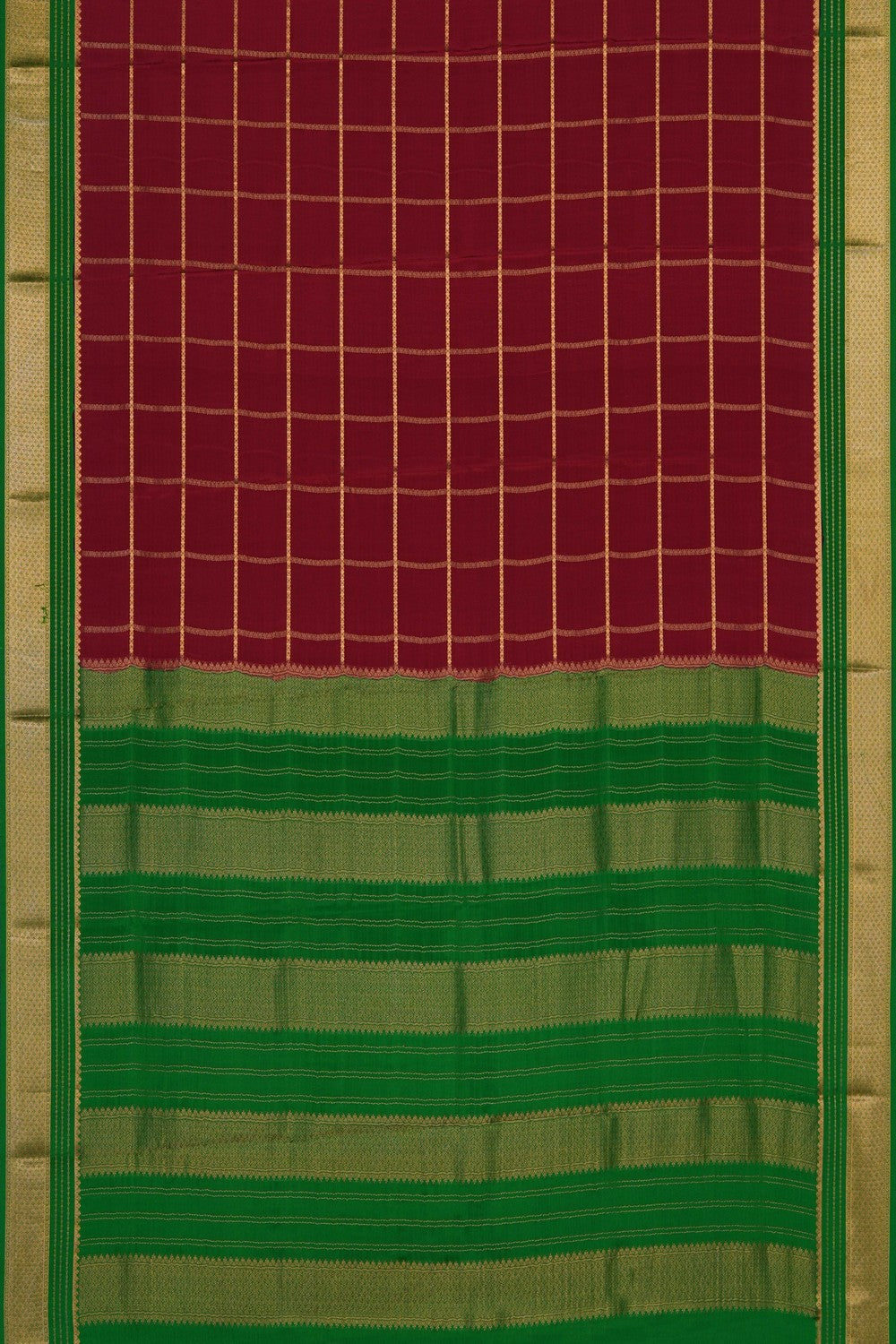 Image of Red Crepe Saree