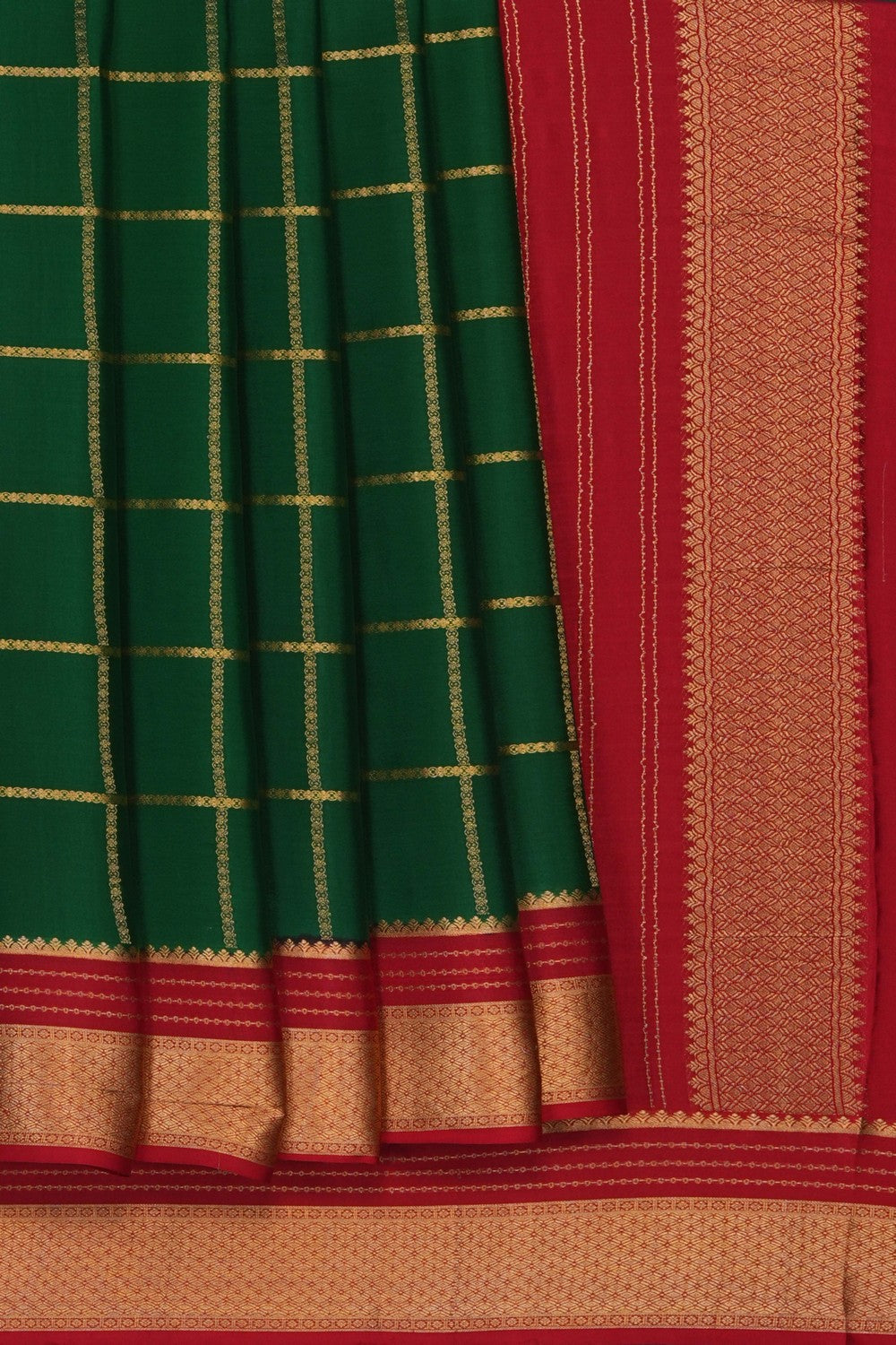 Image of Green Crepe Saree