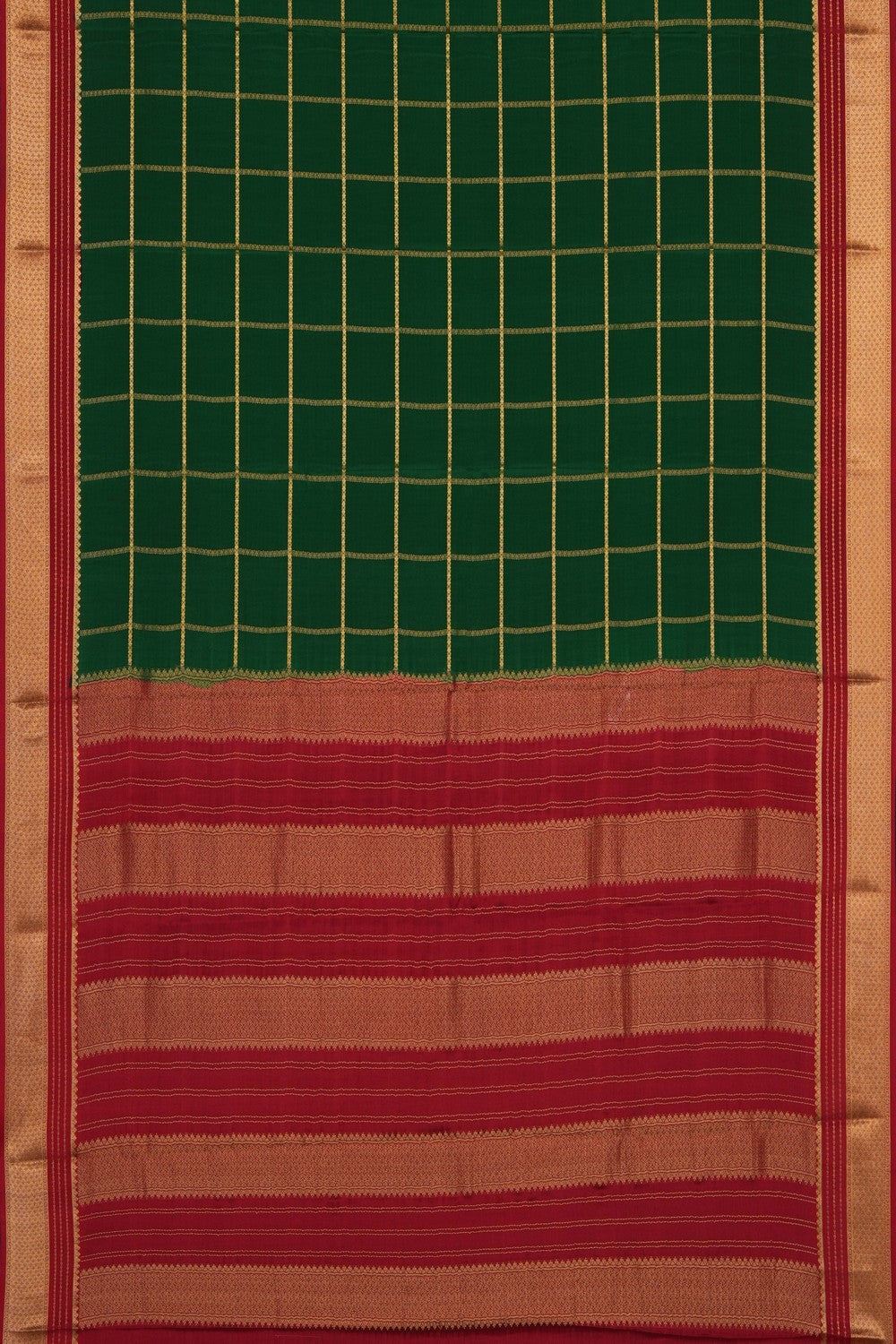 Image of Green Crepe Saree