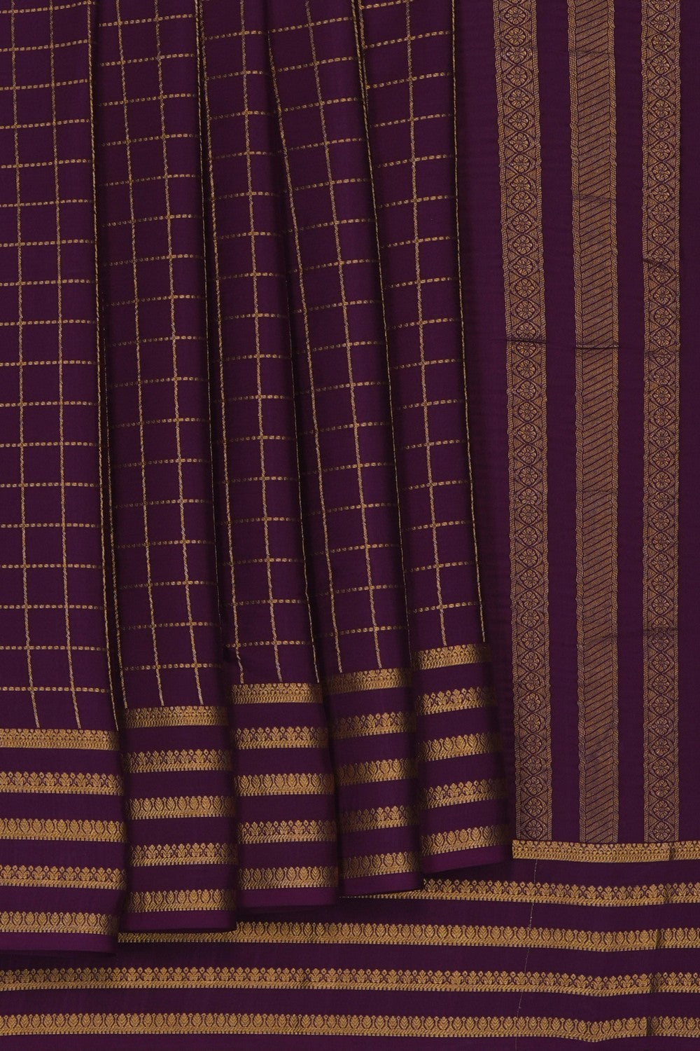 Image of Violet Crepe Saree