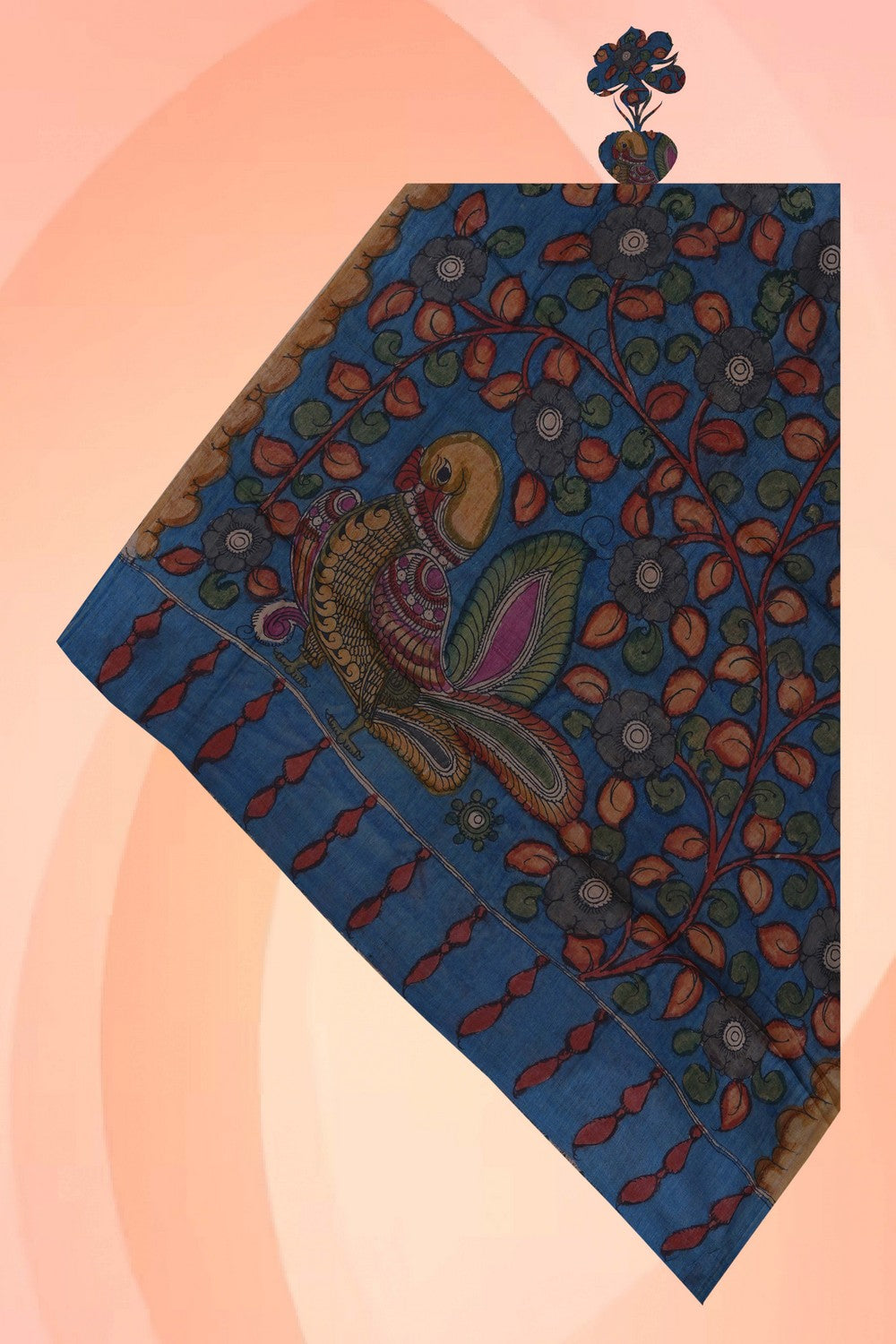 Image of Kalamkari Hand-Painted Dupatta