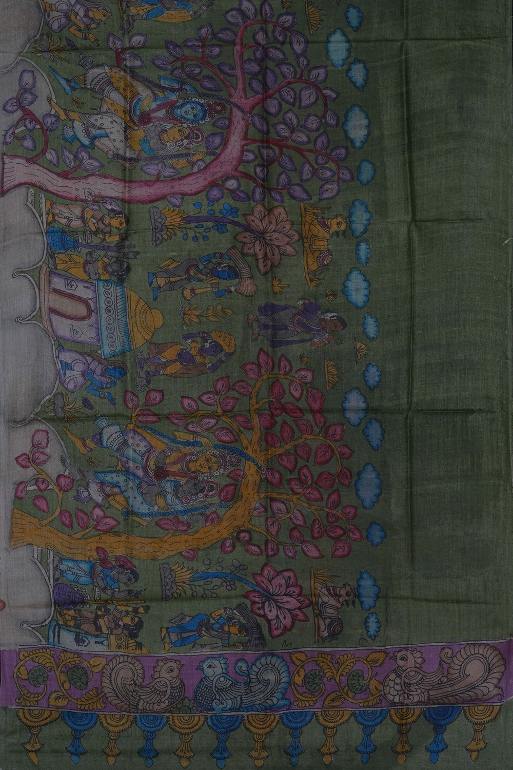 Image of Kalamkari Hand-Painted Dupatta