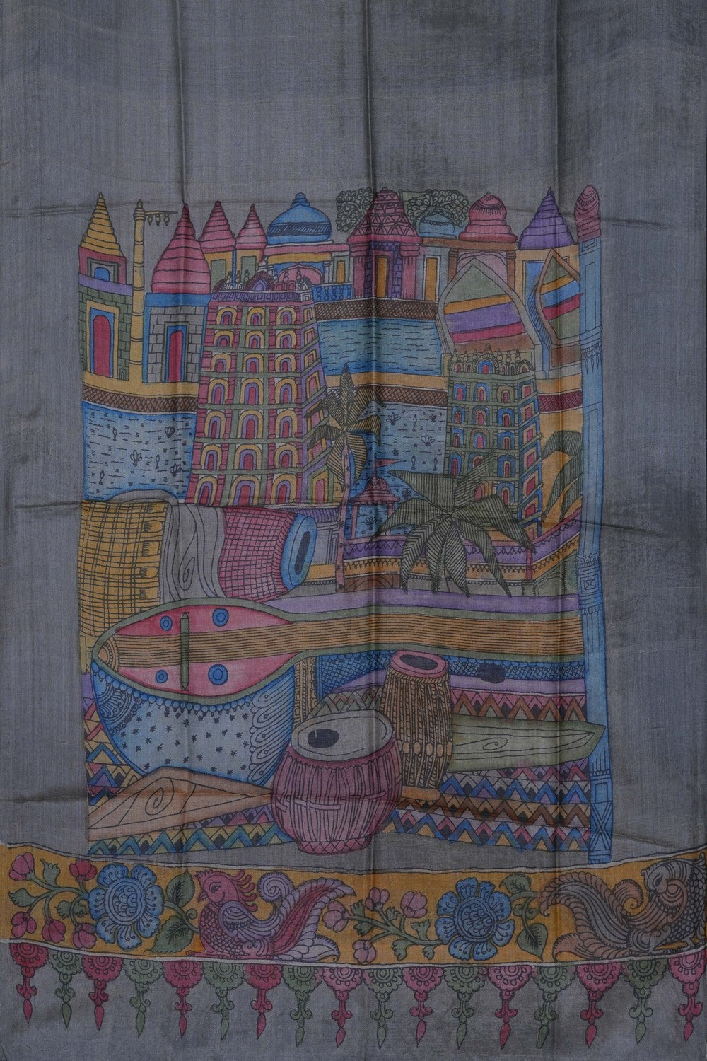 Image of Kalamkari Hand-Painted Dupatta