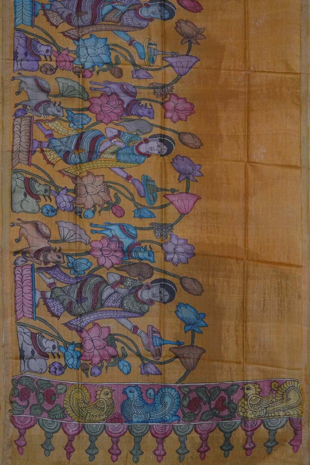 Image of Kalamkari Hand-Painted Dupatta